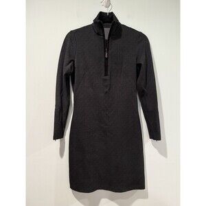 J.McLaughlin Dress Womens XS Stretch Mock Neck Zip Long Sleeve Quiet Luxury